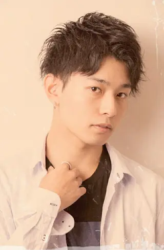 ショート カラー パーマ メンズ ヘアアレンジ H/M Hair Home 　池袋2号店所属・✂️✂️徳　田✂️ ✂️のヘアスタイル