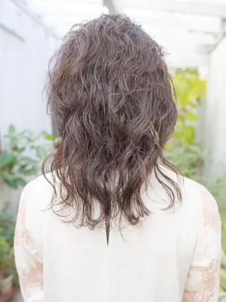 ミディアム カラー パーマ ヘアアレンジ 北九州美容室 🕊️わかな✂︎のヘアスタイル