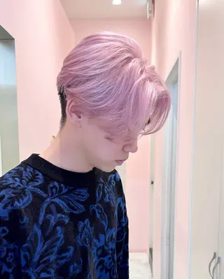 ショート カラー メンズ ブリーチ特化 ハイトーンRYOYAのヘアスタイル