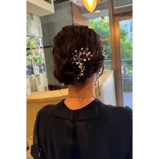 ミディアム ハイトーン/ ダブルカラー/透明感のヘアスタイル