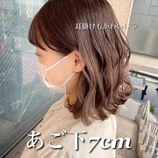 ミディアム ボブヘアカット Rikapi❤️のヘアスタイル