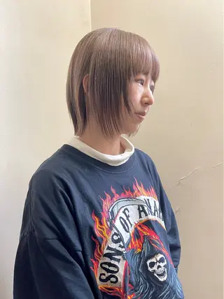 ミディアム カラー 安部佑哉/ハイトーン /レイヤー/グランジのヘアスタイル