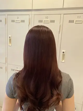 ロング カラー 𝐲𝐮𝐮𝐦𝐢 エクステ/ 艶カラーのヘアスタイル