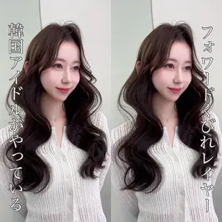 ロング カラー ヘアアレンジ 韓国ヘア/髪質改善 TAKAHIROのヘアスタイル