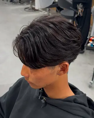 ショート パーマ ヘアアレンジ メンズ Ryo横浜韓国ヘア/ 曲がる縮毛矯正特化のヘアスタイル