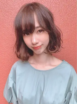 ミディアム パーマ ヘアアレンジ 【公式】amble luxe池袋東口🩷のヘアスタイル