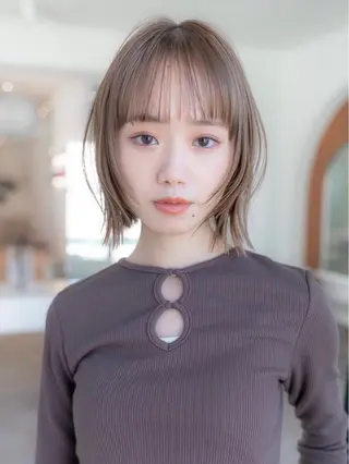 ミディアム 🫧艶感カラー/ あいり🤍のヘアスタイル