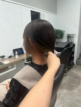 ミディアム カラー 🍓艶髪/艶カラー ハイトーン/しんたにのヘアスタイル