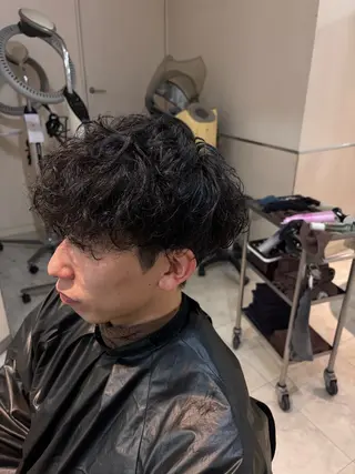 パーマ メンズ 田中 大空のヘアスタイル