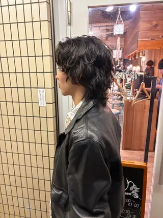 ミディアム パーマ メンズ kaito パーマ募集！🔵のヘアスタイル