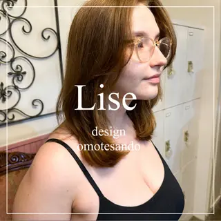 ミディアム カラー パーマ ヘアアレンジ メンズ 表参道Lise おおいしおりのヘアスタイル