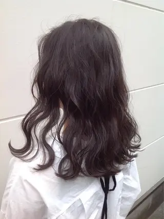 セミロング カラー ヘアアレンジ 榎園 由美のヘアスタイル