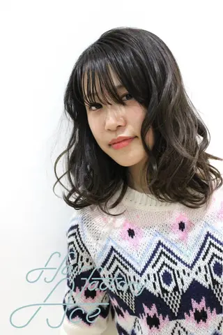 ミディアム 所渉/韓国レイヤー /ウルフカットのヘアスタイル