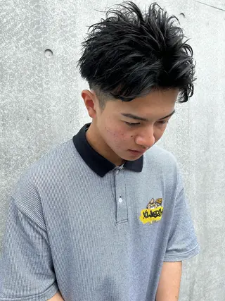 ショート メンズ men's salon SOL所属・TAIYO帯広/ メンズパーマ/波巻きのヘアスタイル