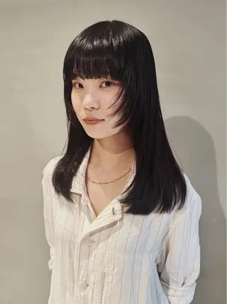 ミディアム 前野 日奈のヘアスタイル
