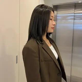 セミロング 冨井 ほのかのヘアスタイル