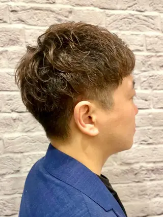 ショート パーマ ヘアアレンジ メンズ キッズ メンズカット/パーマ 山崎航平💈のヘアスタイル