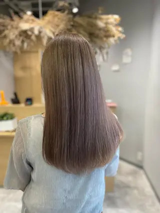 セミロング カラー salowin梅田茶屋町suite所属・ハイトーンヘア/ 島崎　タクミのヘアスタイル