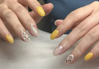 ネイル Kaka_ パラジェル、長さだしのネイルデザイン