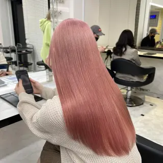 セミロング 🎀暖色カラー🎀 SAAKA🍤のヘアスタイル