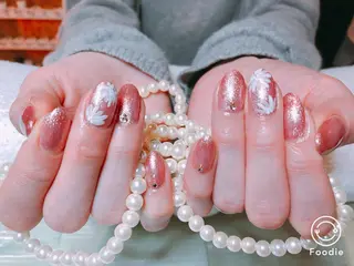 ミディアム ネイル 長さ出し専門 nynaのネイルデザイン