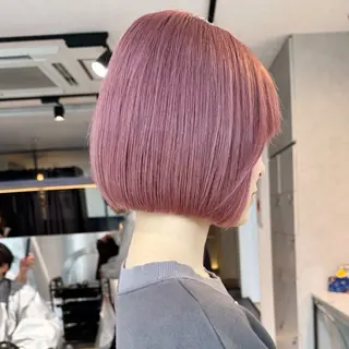 ミディアム カラー GO TODAY シェアサロン 原宿Verno店所属・髪質改善/ブリーチ/ ボブ特化/よしきのヘアスタイル