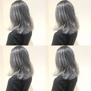 セミロング カラー 竹内啓太 ボブのヘアスタイル
