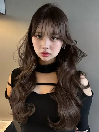 ロング カラー 堤 翔平のヘアスタイル