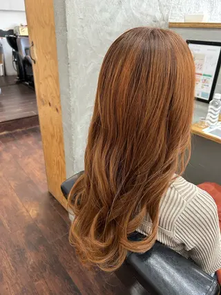 ロング カラー 酸性ストレート/ ボブ/暖色/リコのヘアスタイル