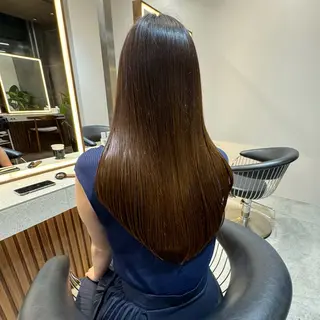 セミロング カラー Lond Loire 門前仲町駅 徒歩3分のヘアスタイル