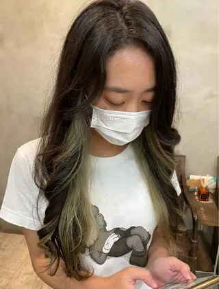 ロング カラー 【ピンク/韓国ヘア/ ヘアセット】亜海のヘアスタイル