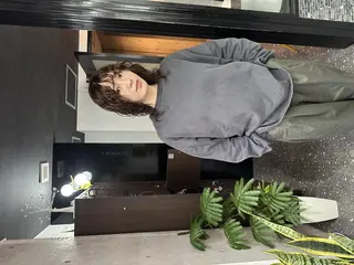 セミロング カラー パーマ 韓国レイヤーカット要 暗透カラー📓吉祥寺のヘアスタイル