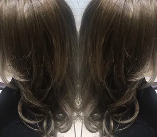 ロング カラー パーマ ヘアアレンジ Device ディバイスのヘアスタイル