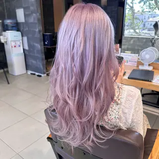 ロング SHUN/ブリーチ/ カラー/臼井/佐倉のヘアスタイル