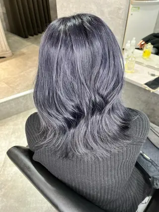 ミディアム カラー パーマ ヘアアレンジ キッズ ネイル マツエク・マツパ アイブロウ ダブルカラー 新宿のヘアスタイル