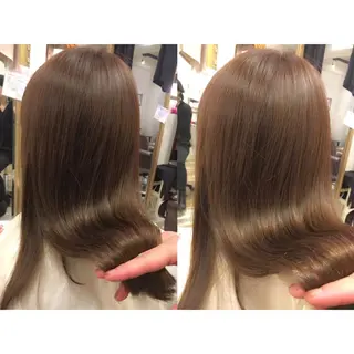 ロング カラー 榎園 由美のヘアスタイル