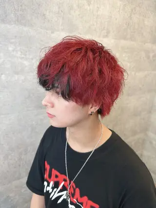 ショート カラー メンズ Bleachi 大宮West所属・鈴木拓也 メンズカットのヘアスタイル