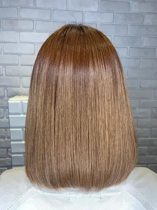 ミディアム 髪質改善/縮毛矯正 艶カラー/珠聡のヘアスタイル