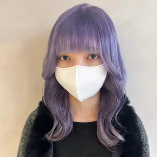 ミディアム カラー デザインカラー/パー マ🦖外岡咲希🦖のヘアスタイル