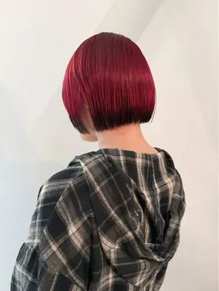 ミディアム カラー ウルフ/似合わせ レイヤー/RIHOのヘアスタイル