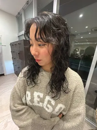 ロング パーマ 松永 果菜のヘアスタイル