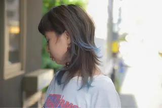 ミディアム カラー 永野 成知のヘアスタイル