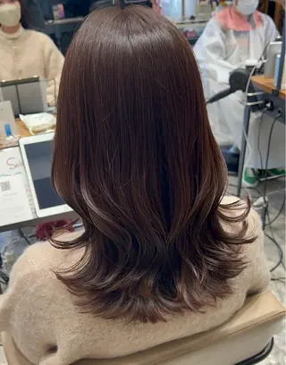 セミロング 🧡くびれヘア/前髪 顔周り🧡久原結衣のヘアスタイル