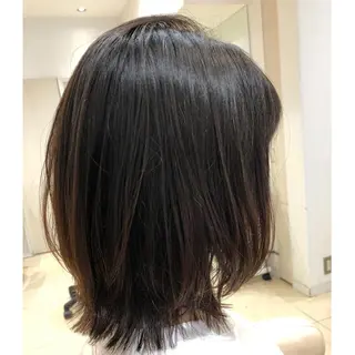 ミディアム カジサ ケイコのヘアスタイル
