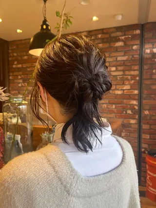 ミディアム ヘアアレンジ 田中 里奈のヘアスタイル