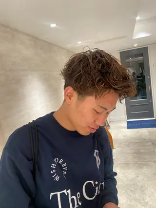 ショート パーマ メンズ 🫧Miyu /ブロー🫧のヘアスタイル