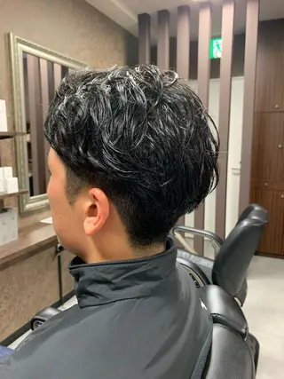 メンズ バーバーショップ涼桜新町店所属・田中大 パーマ/メンズカットのヘアスタイル