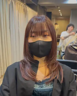 セミロング カラー メンズカット/パーマ 艶カラーTAIGA︎のヘアスタイル