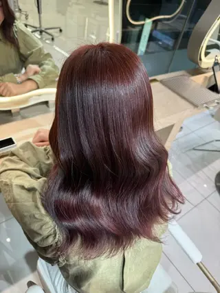 セミロング 韓国レイヤー/ 顔まわり/西野和裕のヘアスタイル