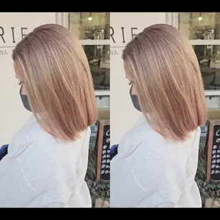 ミディアム cherie所属・バレイヤージュ/ ハイライト/大内格のヘアスタイル